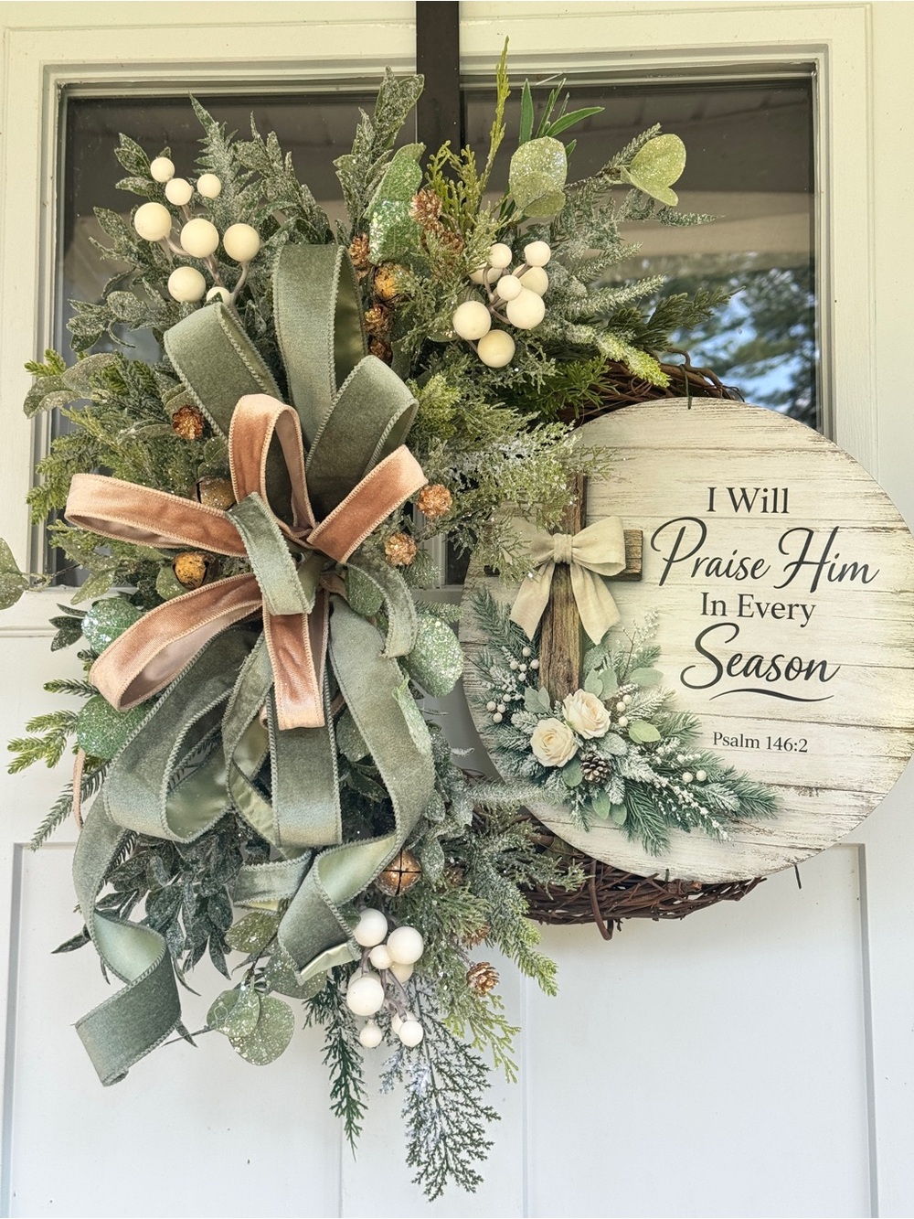 “I Will Praise Him” Winter/Christmas Wreath